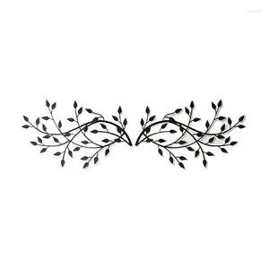 Decorative Figurines Branch Leaf Wall Hanging Decor Metal Iron Art Plant Olive Statue Pendant Home Background Ornaments Sculpture Durable