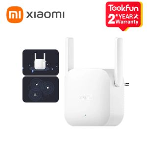 ルーターグローバルバージョンxiaomi wifi range extender n300 2.4ghz 300mbps 2外部アンテナアンプwifi信号ルーターmiホームアプリ