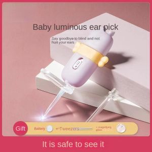 Trimmers Baby Ear Wax Cleaner Spoon Infants Clean Ear Nose Tweezers Safe Forceps Earwax Tool With Scrape Digger Removal Kids Led Tools