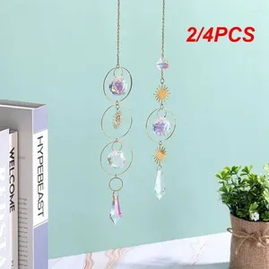 Garden Decorations 2/4PCS Crystal Lighting Pendant Exquisite Light And Shadow Wind Chime Prism Ball Decor Sun Catcher