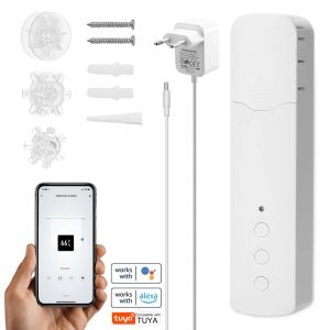 Kontrollera Tuya WiFi Intelligent Pull Bead Curtain Motor Smart Home Electric Curtain App Voice Control Compatible med Alexa Google Home