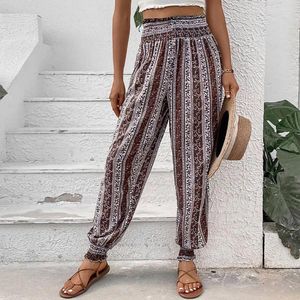 Women's Pants Wide-leg Trousers Ethnic Style Wide Leg Yoga For Women With High Waist Pockets Lounge Sweatpants Sports Athletic