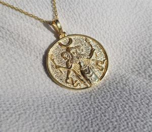 Hänghalsband grekisk mytologi hecate halsband för kvinnor rostfritt stål afrodite athena vintage gudinna smycken gåva