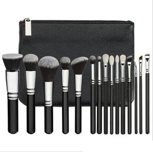 Marka Yüksek Kalite Makyaj Fırçası 15 PCS/PU Bag ile Set Fırçası Toz Temel Allık Göz Farı için Profesyonel Fırça