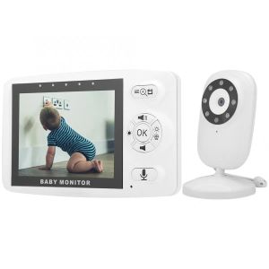 Monitorer 3,5 tum 2,4G Intelligent Baby Monitor Trådlös sjuksköterskekamera hemkamera med Lullaby Night Vision Twoway Intercom -funktion