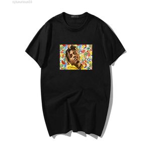 Sokak Giyim Juice Wrld T Shirt Erkekler Hip Hop Rip Şarkıcı Karakter Baskı Komik UNISEX HARAJUKU Rapçi Destek Men039S Tshi637636