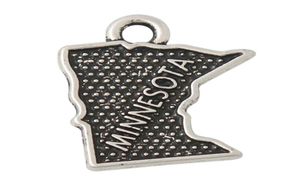 Whole Alloy American State Of Minnesota Map Charms Jewelry Finding Vintage Pendants 1417mm AAC11887223297