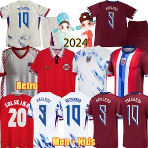 2024 2025 Jerseys de futebol da Noruega Haaland Nusa Bobb Thorsby 24 25 casa Vetlesen Strand Larsen Berge Ajer Futebol Camisa Men Kit Kid 214