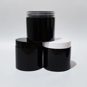 Storage Bottles 30pcs 200g Black Plastic Jar Empty Cosmetic Container Cream Body Lotion Packaging Solid Perfumes Powder Pot