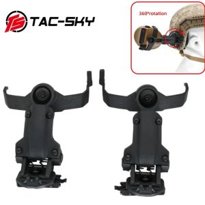 Accessories TACSKY Tactical Noise Reduction Pickup Hunting Shooting Headset COMTAC II COMTAC III Headset Helmet Ops Core ARC Rail AdapterBK