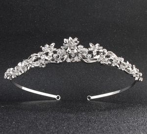 Moda Crystal Beads liga de metal tiaras e coroas prateadas cor com cor de casamento de flor de jóias de jóias para mulheres JCI0626649996