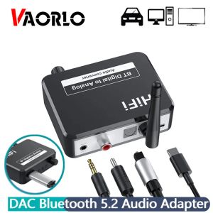 Adapter Bluetooth 5.2 Ljudmottagare DAC Digital till analog omvandlare 3.5mm AUX USB U Disk Optisk koaxial Jack 2 In1 Trådlös adapter