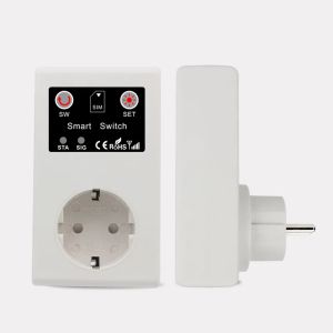 Plugs EU GSM Power Socket Remote Control 16A Smart Power Socket Outlet Temperatur Sensor Controller Plug Intelligent Relay