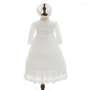 Girl Dresses Baby Dress Long Sleeve Kids Second First Birthday Party Gown For Christening Infant Baptism 1 Year Frocks D27