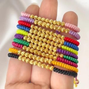 Strand Ccgood Örgülü Bilezik Şanslı Kırmızı Dize Bilezikler Kadınlar İçin El Yapımı Boho Takı Altın Kaplama 18 K Boncuk Pulseras Femme