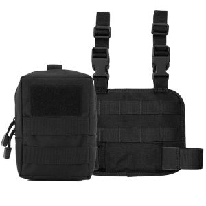 Förpackar Tactical Molle EDC Pouch Compact Utility Pouch 600D Multipurpose Tool Bag Wasit Bag Organizer Tools Väskor med lår Rig Panel