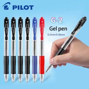 Pens 12 Pcs Japan Pilot PushType Gel Pen BLG2 Quick Dry Smooth 0.5mm/0.38mm Large Capacity Student Office Cute Stationery