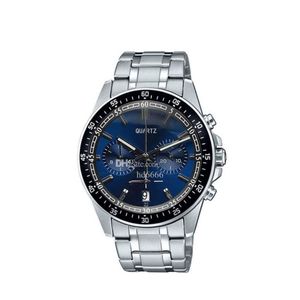 Mens Watch Chronograph Quartz Movement Watches Blue Dial Business Casure Wristwatches Orologi Di Lusso Male Clock Sports Wristwatc231e