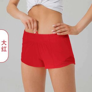 Breathable Quick Drying Sports Hotty Hot Shorts Women's Underwear Solid Color Pocket Running Fitness Pants Princess Sportswear Gym L