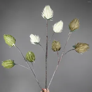 Декоративные цветы акумотическая ева симуляция цветочный искусственный Император 3Head 80 см 1 шт. Фальшивый белый декор.
