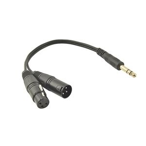 6,35 cm a XLR Male+XLR Adaptador feminino Misturador de cabo Mistor de energia Caixa de som móvel 6,5 cm para XLR