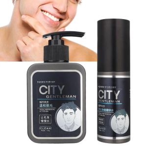 Szamponowy mężczyźni Specjalne usuwanie włosów krem ​​do golenia wosk do brody do twarzy inhibitor wzrostu nawilżanie czystej pielęgnacji skóry broda Serum usuwanie brody