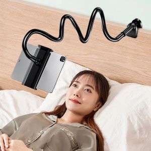 Stativs svenhals tablett Moible Phone Stand Mount Holder For iPad Bed Desk Telefonhållare Flexibel lång armklämplattstativ