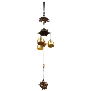 Dekorativa figurer Antik Metall Elephant Windchime Church Bells Wind Chimes Door Hanging Decoration