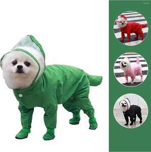 Dog Apparel Raincoat Pet Rain Jacket For Small Medium Large Dogs Full Body Coverage With Hat