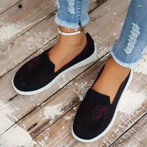 Casual Shoes 2024 Spring Autumn Cloth Women Leisure Embroidered Lightweight Soft Sole Female Flat Simple