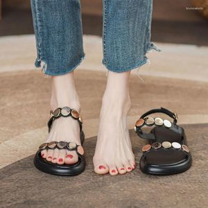 Casual Shoes Flat Rubber Roman Style Footwear No Heel Women's Summer 2024 Sandals For Woman Sale Vip F Comfort Anti Slip H