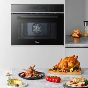 Kontroll MIDEA Buildin Oven Steam Grill Function 2 In 1 Home Smart 50 Liters Electric Oven App Control Multifunktion Pizza Oven BS5051W
