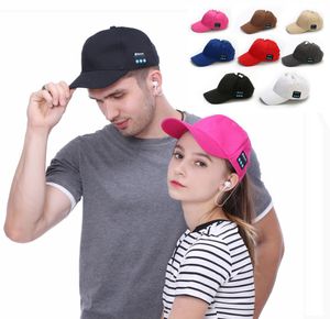 Bluetooth Music Beyzbol Kapağı Yaratıcı Tuval Sun Hat Müzik Eller Kulaklığı ile mikrofon hoparlör kapağı spor top şapkası TTA15626940151