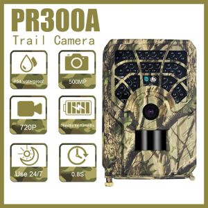 Kameror PR300 Hunting Trail Camera 0,8s Trigger Time 120 Degrees Photo Traps Night Vision Wildlife Scouting Camera Photo Traps Tracks