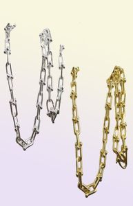 Luxury women's classic necklace 925 Sterling Silver HardWear chain small U Chain luxury brand necklace jewelry AA2203153004703