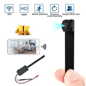 Kameror Mini Camera HD 4K 1080p WiFi IP Micro Camcorde Portable Wireless Module Video Recorde Support Remote View P2P Camera 128 GB Card