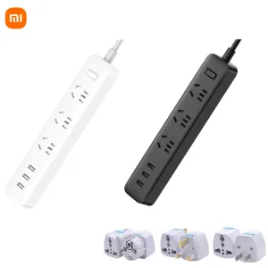 Plugs Original Xiaomi 3 USB 3 Port Fast Lading 2.1A USB Smart Power Socket Power Strip Ladegerät Tragbarer Strip -Stecker -Adapter für Telefon