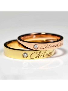 Дизайнерская мода Carter High Edition 18K Rose Gold Classic Ring Ring Au750 Мужчины и женская свадебная любовь подпись