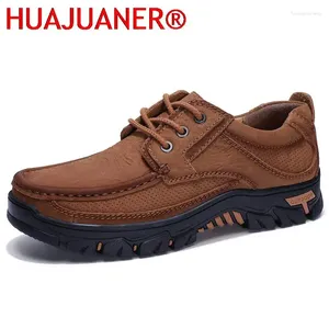 Casual Shoes Men Oxfords Lace Up Genuine Leather Fashion Breathable Walking Shoe For Work Office Male Outdoor Big Size 48