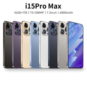 New I15 Pro Max 3+64GB 7.3-inch Inch Incell Large Screen Android 4G Smartphone