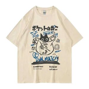 メンズTシャツカワイイ猫プリントコットンTシャツ夏漫画短いslve harajuku tシャツ特大の男性tストリットウェディ