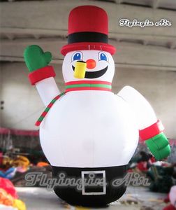 Publicidade gigante ao ar livre Modelo de neve inflável Modelo 3M/10M Branco de neve de inverno com impressão personalizada para decoração de Natal