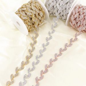 Charms 1 Yard Elegantes Strasskreis für Brautkleid Kleidungsstil DIY Modeaccessoires Strasskette RT070