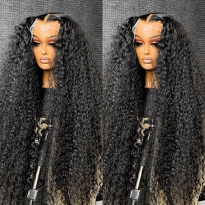 250% Deep Wave Frontal Wig 13x6 HD Lace Wigs For Women Brazilian Water Transparent Curly Front Human Hair 240408