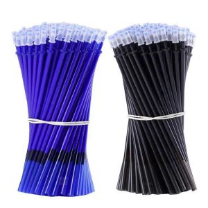 Pens 2000 Pcs/set 0.7mm Bullet Erasable Washable Refill Rod 0.5mm Needle tip Blue/Black Gel Pen Refills School Office Supplies