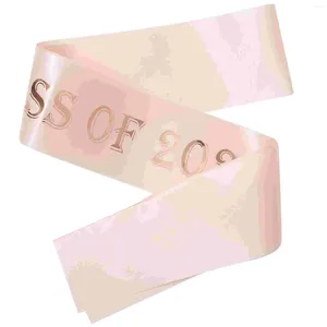 Party Supplies 2024 Graduation Straps Satin Stole Delicate Sash For Bachelor Ribbon Shoulder Decor Sashes Rose Gold Lettering Student