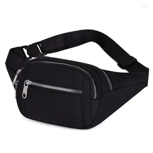 Midjepåsar 2024 Fanny Pack för kvinnor Multi-Pocket Man Fashion Bum Bag Travel Crossbody Chest Unisex Hip