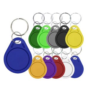 Webcams 100pcs uid rfid etiketi değiştirilebilir 1K 13.56MHz IC S50 Block 0 Sektör Yazılabilir Akıllı Yüzük Anahtarı FOB Alien Chip Anahtar Bant Keyfob