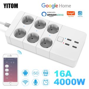 Управление Smart Wi -Fi Power Strip 3/4/6 EU 4USB Зарядка