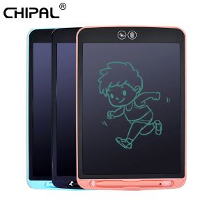 Tablets CHIPAL Digital 12'' LCD Writing Tablet eWriter Partially Erasing Drawing Board Electronic Painting Tablets Pad with Pen Battery